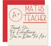 Stuff4 Cartes de remerciement pour professeur de mathématiques, enseignant