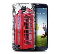 Stuff4 Coque de Coque pour Samsung Galaxy S4/SIV/Red Phone Box Design/Londres Angleterre Collection
