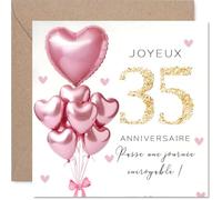 Stuff4 Douce Carte d'Anniversaire 35 Ans, Ambiance Festive et Joyeuse