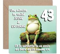 Stuff4 Drôle Carte d'Anniversaire 43 Ans, Clin d'Œil à la Quarantaine
