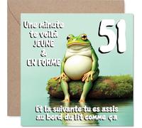 Stuff4 Drôle Carte d'Anniversaire 51 Ans, Clin d'Œil Plein d'Autodérision