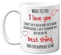 Stuff4 Jolie tasse d'anniversaire pour lui et elle - I Love You, You are The Best Thing - Cadeau romantique de Saint-Valentin pour petit ami, petite amie, mari, épouse, partenaire, tasses en céramique