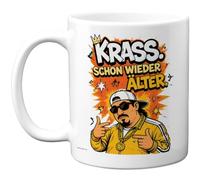 Stuff4 Krass schon wieder älter Tasse, Comic, Illustration mit coolem Typ