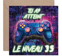 Stuff4 Ludique Carte d'Anniversaire 35 Ans, Ambiance Gaming Festive