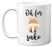 Stuff4 Oh for Fox Tasse à saké en céramique de 325 ml - Passe au lave-vaisselle - Cadeau amusant pour amis - Tasse mignonne - Renard pour homme et femme