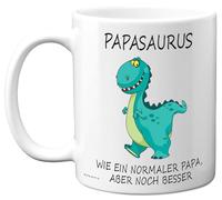 Stuff4 Papasaurus Tasse Papa Geschenk - Lustige Vatertag Geschenke für Papa, Geburtstag Vater, Weihnachten - 11oz Kaffeetasse Keramik, Mikrowellen- & Spülmaschinenfest, Geschenk von Kindern