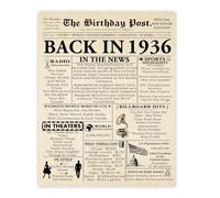 Stuff4 Poster 90e anniversaire sans cadre, journal Born In 1936