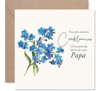 Stuff4 Réconfortante Carte de Condoléances pour la Perte de Papa | Sincères Pensées en Ces Moments Difficiles, 145 mm Carré, Enveloppe Incluse