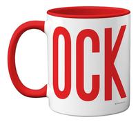 Stuff4 Rude Gifts - Tasse rouge C*ck - Cadeau amusant pour homme et femme de la part d'un ami, d'un collègue, cadeaux d'anniversaire amusants, cadeaux d'anniversaire amusants, poignées rouges de 325