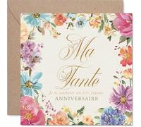 Stuff4 Sincère Carte d'Anniversaire pour Tante, Vœux Chaleureux et Raffinés