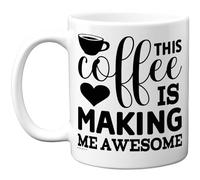Stuff4 Tasse à café amusante - Tasse « Making Me Awesome » - Cadeau fantaisie pour amis, collègues, amis, cadeaux d'anniversaire, cadeaux d'anniversaire amusants, 325 ml, tasses en céramique de