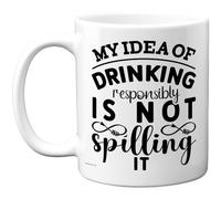 Stuff4 Tasse à café amusante - Tasse « Not Spilling It » - Cadeau fantaisie pour amis, collègues, amis, cadeaux d'anniversaire, cadeaux d'anniversaire amusants, 325 ml, tasses en céramique de qualité