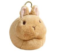 Stuffed Animal Bunny, 6.29in Soft Adorable Coin Pocket Ornament Plush Toy | Cute Rabbit Accessory Featuring Hidden Storage Compartment Holds Small Essen-tials While Decorating Bags And Spaces