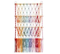 Stuffed Animal Net - 92x52cm |3 Tier Bohemian Toy Organizer, Over The Door Organizer ,Corner Mesh Stuffed Animal Net Set | Nursery Organization For Closet Youth Bedside Corner Friends Family Bedroom