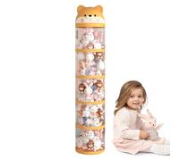 Stuffed Animal Organizer, Plush Storage Container, Large Capacity Tube, Toy Holder with Clear Design and Wheels, Cute Room Decor for Toddler Bedroom Nursery Kids Playroom Storage