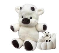 Stuffed Animal - Oversized Farm Friend Figure, Soft Cuddle Material, Sweet Spotted Pattern, Perfect Nursery Decoration Comfort Item, Children's Playroom Bedroom Plush, 18 Inch Black White Gift