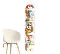 Stuffed Animal Storage Tube - 63.7 Inch Vertical Toy Tubes | Transparent Dolls Display Bucket 4 Layers, Space-Saving Doll Holder for Playroom Bedroom