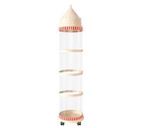 Stuffed Animal Tube, Doll Display, Space-Saving Transparent Dustproof Holder, Castle Plush Toy Storage Tube for Living Room Balcony Garage Dorm Classroom Bedroom Nursery, ABS