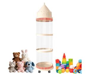 Stuffed Animal Tube, Transparent Vertical Plush Toy Organizer 50x11.81 inches, Dustproof Display Storage Castle for Living Room Nursery Balcony Dorm Garage Bedroom Classroom Décor Use
