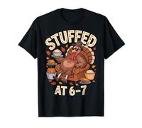 Stuffed at 6 7 Funny Six Seven Turkey Thanksgiving Meme T-Shirt