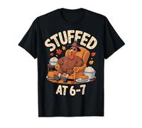 Stuffed at 6 7 Funny Six Seven Turkey Thanksgiving Meme T-Shirt