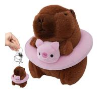 Stuffed Capybara Key Chain - Super Soft 4 Pouce Swimming Capybara Pendant, réaliste Plush Animals Charm, Cute Kawaii Design | Key Ring Toy For Backpack Purse Birthday Gift Kids Adults Accessories