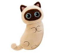 Stuffed Cat Plush, Realistic Cat Stuffed Animal Toy, Cute Life Like Pet Pillow Decor for Ultra Soft Plush Companion Home Bedroom Desk Indoor Outdoor Use Girls Boys Women Men, 20.8x10.6x2.3 Inches