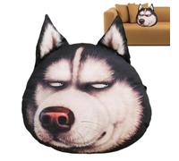 Stuffed Dog Shape Pillow - Husky Head Cute Cushion, Female Husky Plush Toy