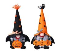 Stuffed Gnomes, Halloween Seasonal Decor, 2 Pieces Gnome Pumpkins Dolls, Home Tree Topper, Faceless Dwarf Home Ornament For Holiday Display Indoor Outdoor Bedroom Sofa Window Tabletop Kids Adults