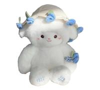 Stuffed Kids Lamb Plush - 30cm Soft Doll Nursery Decor, Cute Wooly Sheep Animal Toy | Transforming Bonnet Bouquet Hat Feature, Cuddly Kid Girls Boys Adults Women Collectors Birthday Gift Packs