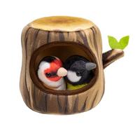 Stuffed plush Toys, Realistic Cute Cartoon Bird Treehouse Doll, 5.51inch Soft Plush Desk Decor for Bird Lovers Kids Adults Friends, Birthday Holiday Party Favors Home Room Aesthetic Decoration