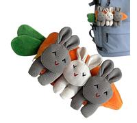 Stuffed Rabbit - 6 inches Carrot Purse Toy, Zipper Closure, Adorable Bunny Plush | Versatile Ornament for Women Girls Men Teen Birthday Easter Money Cash Change Card Lipstick Cosmetic