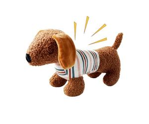 Stuffed Squeaky Dog Toy Cute Dachshund Plush Interactive Đental Chew Toy | 11.8x4.7" ultra-soft plush dachshund toy with built-in squeaker. Promotes Đental health & endless interactive play.