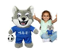 Stuffed Wolf, Plush Doll Wolf, 6.69 inches Adorable Sound Pendant, Travels Buddy Toy for Home Decoration, Sleep Travel Stroller Backpack Gift, Kids Adults Holidays