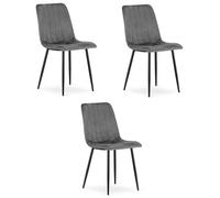 Stuhl LAVA - dunkelgrauer Samt x 3