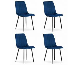 Stuhl LAVA - granat Samt x 4