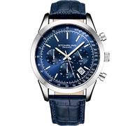 Stuhrling Montre chronographe analogique pour Homme Original Rialto Collection avec Date, tachymètre, sous-Cadran 24 Heures, Bracelet en Cuir