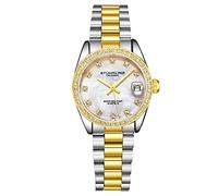 Stuhrling Montre Femme Original - Bracelet Acier Inoxydable, Mouvement à Quartz, analogique, Cadran nacré avec Date - Collection de Montres Femme élégantes et décontractées