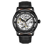 Stuhrling Montre Homme Original, Cadran Squelette avec Bracelet en Cuir