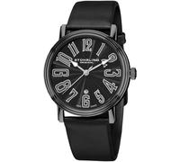 Stuhrling Original 301 335952 Roulette Quartz Noir Étui Montre Cuir Homme