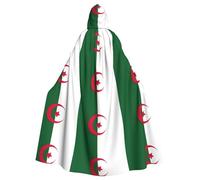 stujvc Cape à capuche avec drapeau de l'Algérie pour Halloween, cosplay, unisexe, longueur