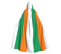 stujvc Cape à capuche longue avec drapeau de la Côte d'Ivoire pour Halloween, cosplay, longueur unisexe