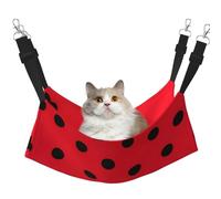 stujvc Lit de fenêtre doux à pois pour chat, hamac réglable pour animal domestique, couchage confortable pour chats d'intérieur et petits animaux