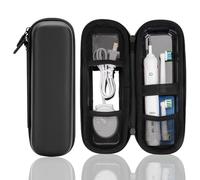 Stukcae Étui de voyage pour brosse à dents électrique Oral-B Pro 1000, 2000, 3000, 3500, coque rigide de transport avec doublure noire étanche, poche en maille pour accessoires