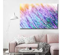 STUKE Affiche Decoration Murale Tableau esthétiques pour Murale Moderne toile peinture Imprimé Fleur Pourpre Nature Paysage Poster Decoration À La Maison Salon Murale Art Peinture 60x80cm Sans Cadre