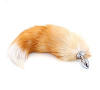 -STUKE Sềșsuắli Áņàlë Diamètre 2,8 Cm Petite Queue de Renard En Cristal Véritable En Métal Plug Jouets Cosplay Queue Les Nécessités Quotidiennes Intimes Du Couple
