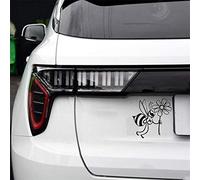 Stukk Stickers Autocollant en Vinyle Honeybee Tenant des Fleurs pour fenêtre de Voiture 13 cm x 13,2 cm - Noir