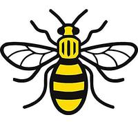 Stukk Stickers Autocollant en Vinyle Manchester Bee pour Voiture, Van, Ordinateur Portable, Chambre à Coucher