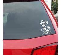 Stukk Stickers Autocollant En Vinyle Pour Fenêtre De Voiture Motif Bébé À Bord 12,7 X 17,8 Cm - Noir, Unique