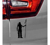 Stukk Stickers Autocollant en Vinyle pour fenêtre de Voiture Motif Guerrier amérindien 6,7 cm x 12,7 cm - Noir